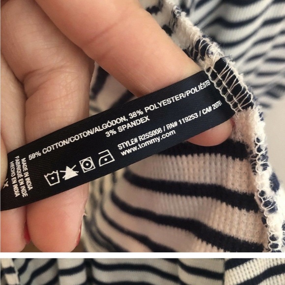 NWT TOMMY HILFIGER Cardigan Womens sz M Blue White stripes NEW - Picture 5 of 10